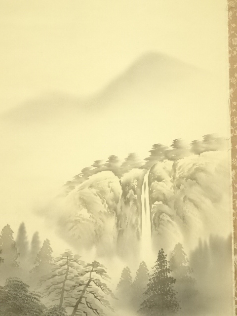 道具 ] - 道具 星峰筆 彩色山水 肉筆絹本掛軸（共箱） | ネット